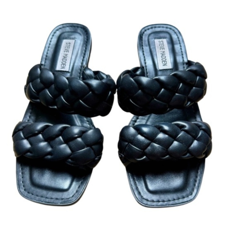 Steve Madden Black Braided Women's Sandals